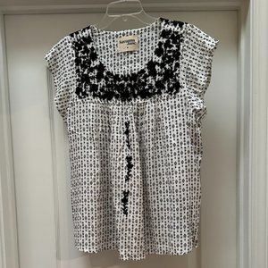 Savanna Jane top with embroidery NWOT